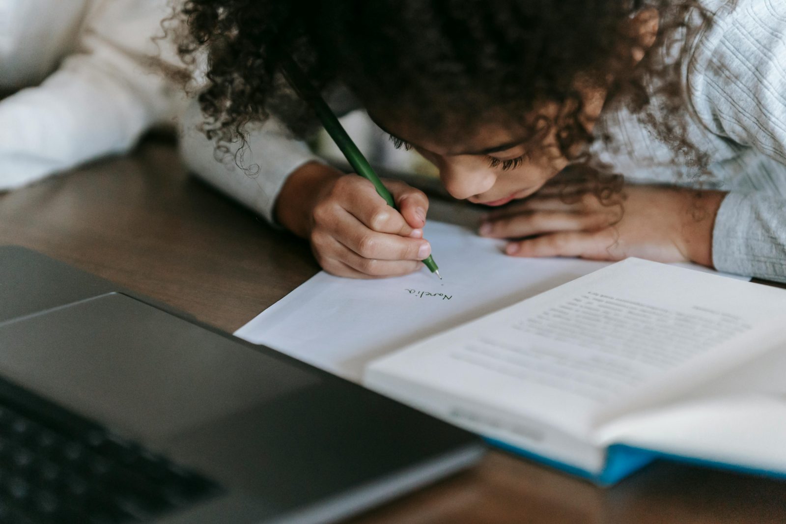 A student writing